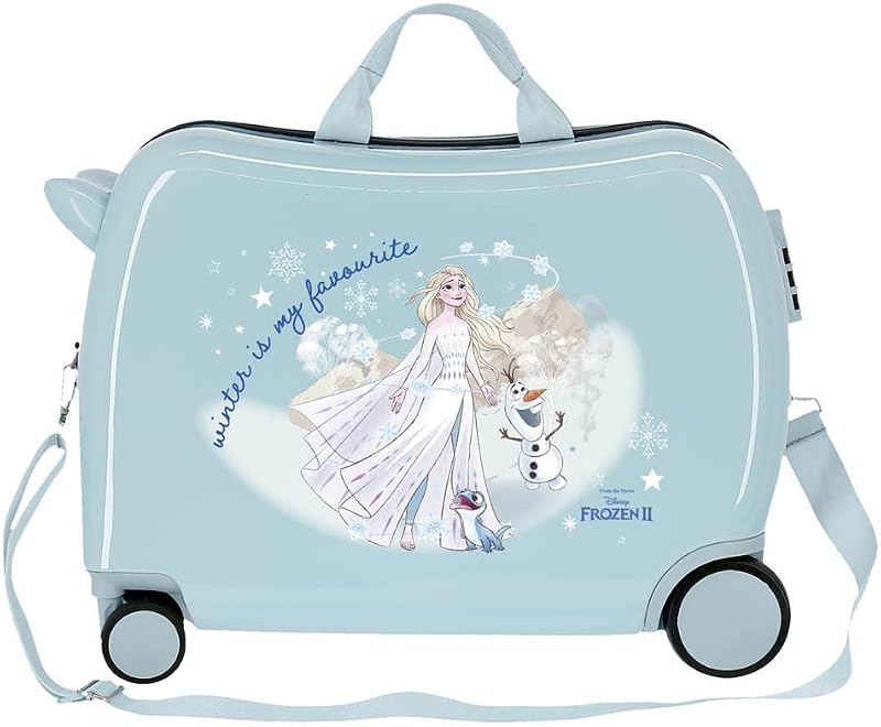 Frozen Adventure Of My Mind Kinderkoffer, Blau, 50 x 38 x 20 cm, starrer ABS-Kombinationsverschluss seitlich, 38 l, 3 kg, 4 Räder, Handgepäck.