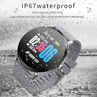 Amazon.com: DP-iot V11 Smart Watch IP67 Waterproof Tempered ...