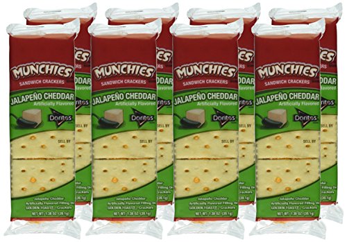 MUNCHIES JALAPENO CHEDDAR SANDWICH CRACKERS, 1.38 OZ, 8 COUNT