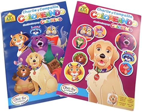Charlie and Friends - set of 2 Spanish Language Coloring Books