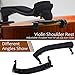Violin Shoulder Rest Adjustable for 3/4-4/4 Size Violin, 13-14 Inch Viola Shoulder Rest, Fiddle Violin Shoulder Pad with Collapsible Feet for Violinist/Begginer Newbie Violin Player - Black