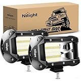 Nilight 20 Inch 420W LED Light Bar - Triple Row Flood Spot Combo With Wiring Harness Kit