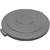 Carlisle FoodService Products Round Waste Bin Trash Container Lid 20 Gallon - Gray