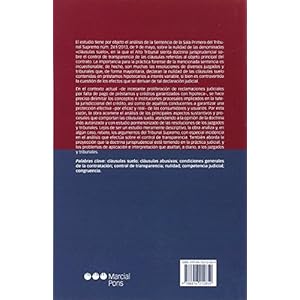 CLAUSULAS SUELO Y CONTROL DE TRANSPARENCIA. TRATAMIENTO SUSTANTIVO Y PROCESAL