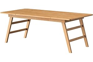 RUBAPOSM Solid Wood Folding Dining Table 83 X 39 Inches Outdoor Dining for Up to 8-10 People Serving Table Event Extension Table- Patio Furniture Solid Wood Kitchen Table