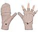Beurlike Women's Winter Gloves Warm Wool Knitted Convertible Fingerless Mittens (Coffee), One Size
