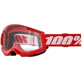 100% STRATA 2 Goggles - Sports Goggles for Motocross &amp; Mountain Biking - Eyewear for Bike Riders - Motocross Eyewear for Men