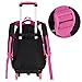 COOFIT Rolling Backpack Cute School Backpack Kids Backpack With Wheels Black