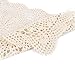yazi Crochet Cotton Lace Placemats Doilies Rectangle Doilies Value Pack 2pc, Beige, 10inches by 16inches