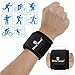 Wrist Brace Support Dual Pressure Design Adjustable Wrist Brace Carpal Tunnel Fits Right and Left Wrists Support for Tennis Wrist Compression for Woman and Men One Size Black