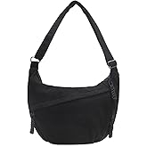 SongKedora Corduroy Crescent Crossbody Bag Quilted Shoulder Bag Adjustable Strap Casual Handbag Hobo Sling Bag for Women Men