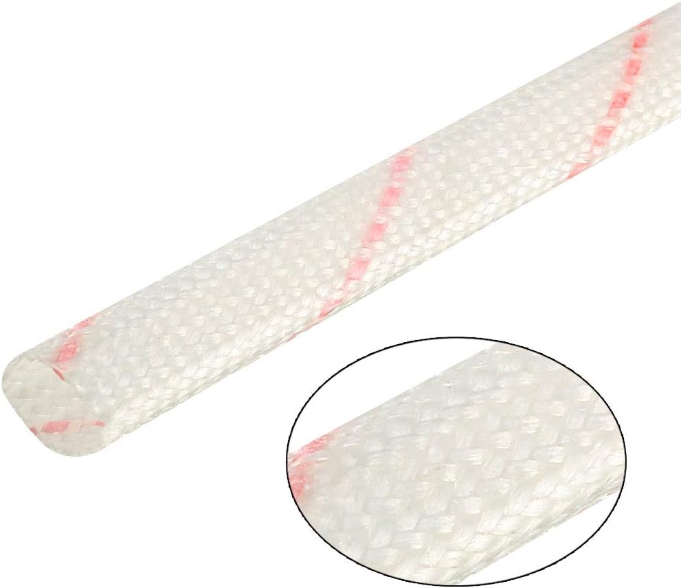 sourcing map 10pcs Fiberglass Heat Shield Sleeve 6mm(1/4-inch) ID x 2.9ft Adjustable PVC Silicone Fiberglass Sleeve Pipe - Image 4