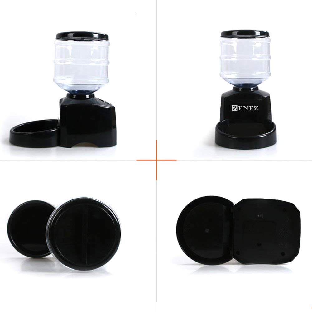 Gohyo ZENEZ Automatic Pet Feeder Dispenser Medium Capacity with Voice Message Recording and Large LCD Screen for Dogs Cats 5.5L