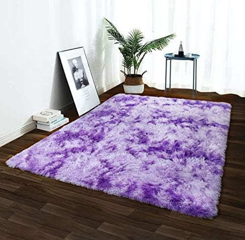 Wondo Soft Fluffy Modern Area Rug for Living Room Bedroom ...