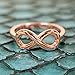 Cavalier Jewelers 925 Sterling Silver 18k Rose Gold-Plated Infinity Symbol Ring Wedding Band