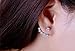 sanfnee Bling Clear Cubic Zirconia Crystal Ear Jackets Stud Earrings Ears Wraps for women
