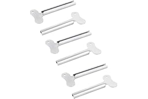 6Pcs Silvery Metal Tube Squeezer Keys, Toothpaste Metal Hair Dye Color Key Roller Dispenser Tool Durable Processing,Toothpast