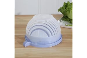 Generic Salad Chopper, Salad Chopping Bowl, Multi-functional Salad Making Bowl for Chopping Vegetables, Slicing Salads and Fruits, fruit and vegetable cutter (violet), 1