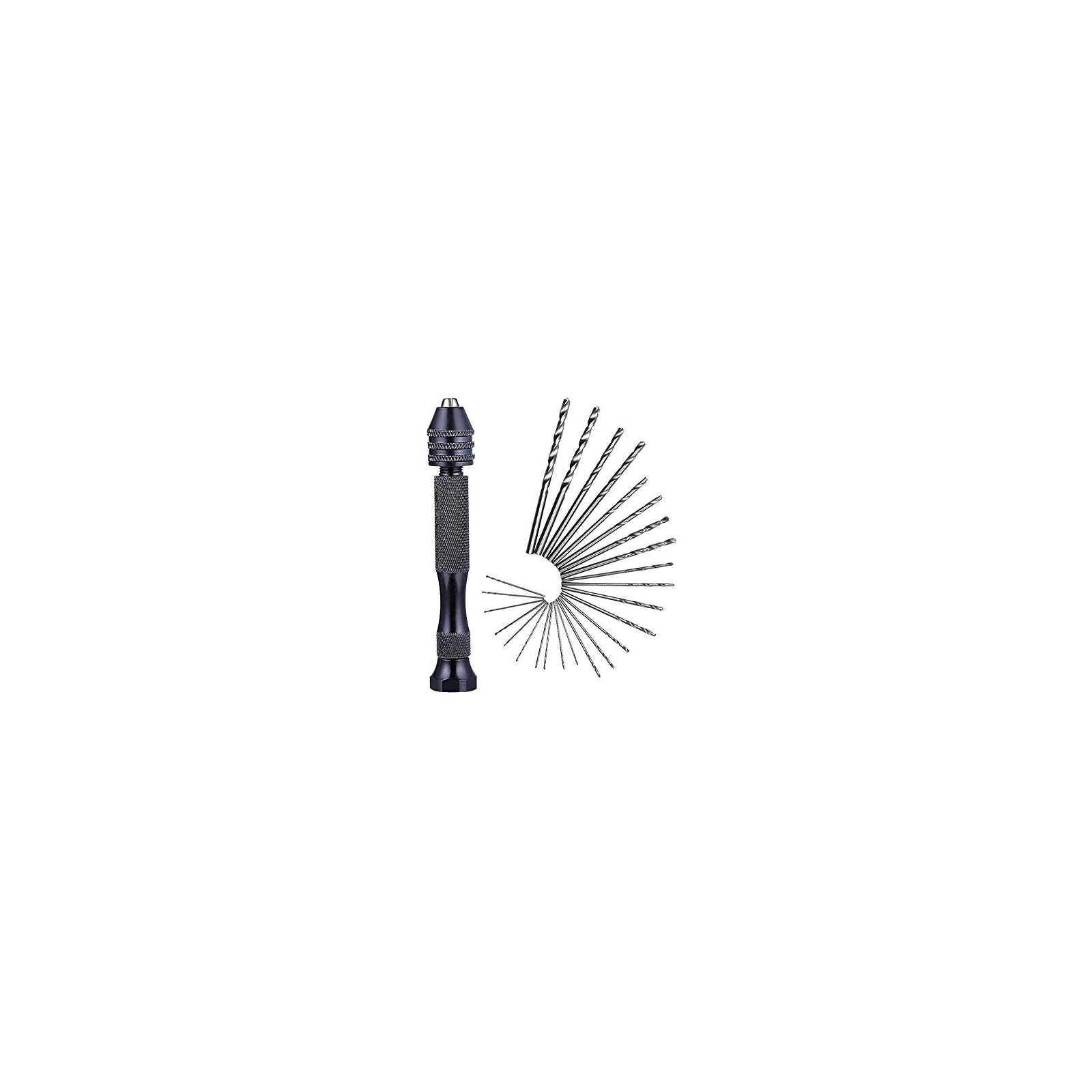 Download YYGJ DIY Mini Hand Drill Set 26pcs Twist Drill Bits Precision Pin Vise Mini Micro Hand Drill Bit ...
