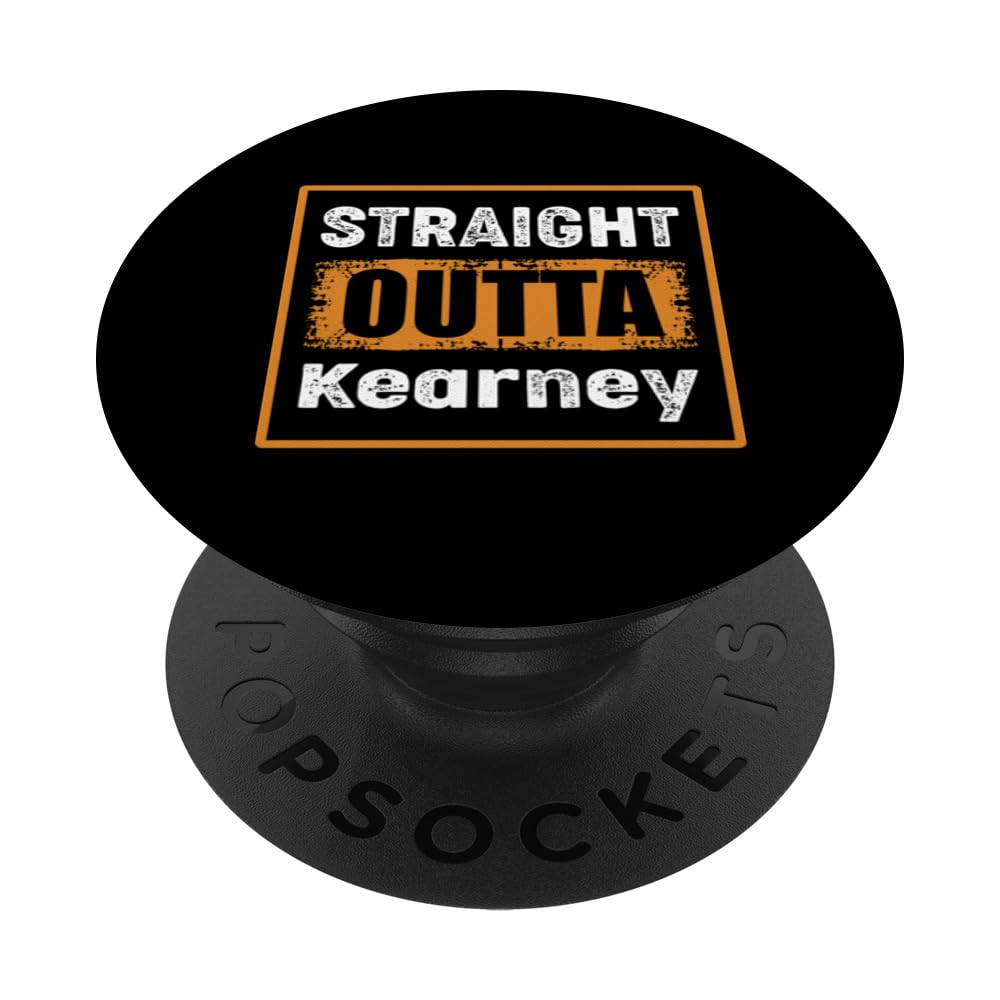 Straight Outta Kearney Nebraska USA Retro Distressed Vintage PopSockets Adhesive PopGrip