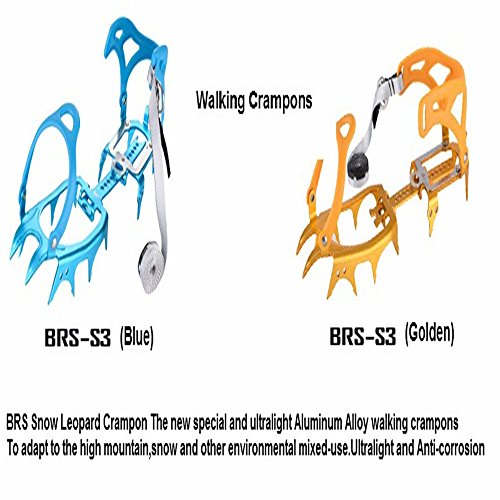 BRS Professional Outdoor Climbing Non - Slip Adjustable Aluminum Crampons (Blue) - Thumbnail 5