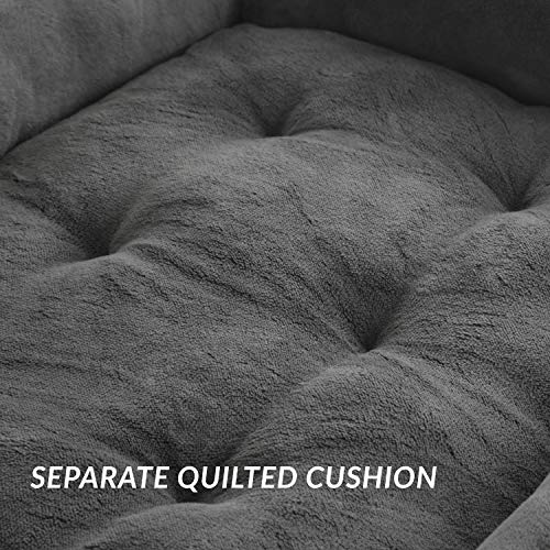 Petsure Extra Large Dog Bed XXXL Size Navy Washable Dog Beds for Small Medium Large Dogs & Cats Pet Bedding - Grooved Anti-Slip Bottom with Hook&Loop, Super Soft & Durable Pet Supplies