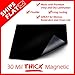 BigTime Magnetic Refrigerator Dry Erase Flexible Magnet Board | Use w/Fluorescent or Neon Liquid Chalk Markers | Blank Small Solid Black