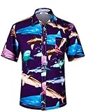 Men's Hawaiian Shirt Short Sleeve Beach Floral Shirt