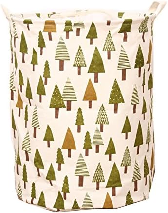 Guurachi Fabric Foldable Round Laundry Basket Hamper Closet Storage Bin Bag (COLOR 01)