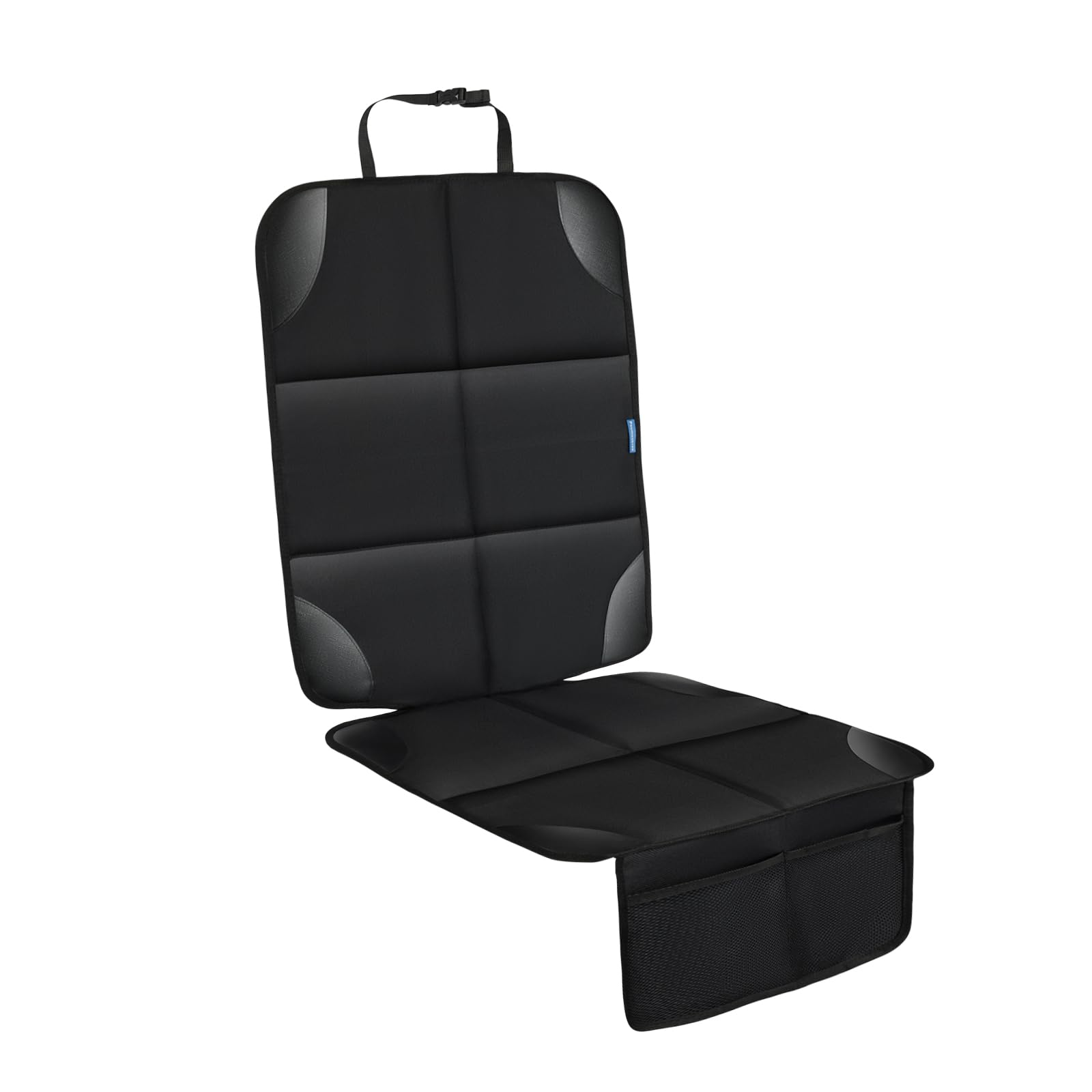 Photo 1 of Psumuabrre Car Seat Protector for Child Carseat, 1 Pack Protect Car Seat Cover for Baby with Thickest Padding and Non-Slip Padded Backing Mesh Pockets Kids Pets Car Back Seat Protectors(Black)