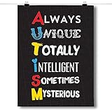 Inspired PostersA.U.T.I.S.M. - Autism Awareness Decorative Wall Art Poster - Modern Home Decor - Motivational Posters - UV Print 8x10 Poster