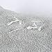 Cute 925 Sterling Silver Post Leaf Clip Earrings Ear Hook Unique Jewelry G3558S