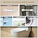 Child Safety Locks Baby Safety Locks Child Door Cabinets Latches for Drawer, Refrigerator, Toilet, Washing Machine, Trash Can and Etc Blue Green 2Pcs