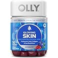 OLLY Glowing Skin Collagen Gummy, Hydrated, Youthful Skin, Hyaluronic Acid, Sea Buckthorn, Chewable Supplement, Berry, 25 Day