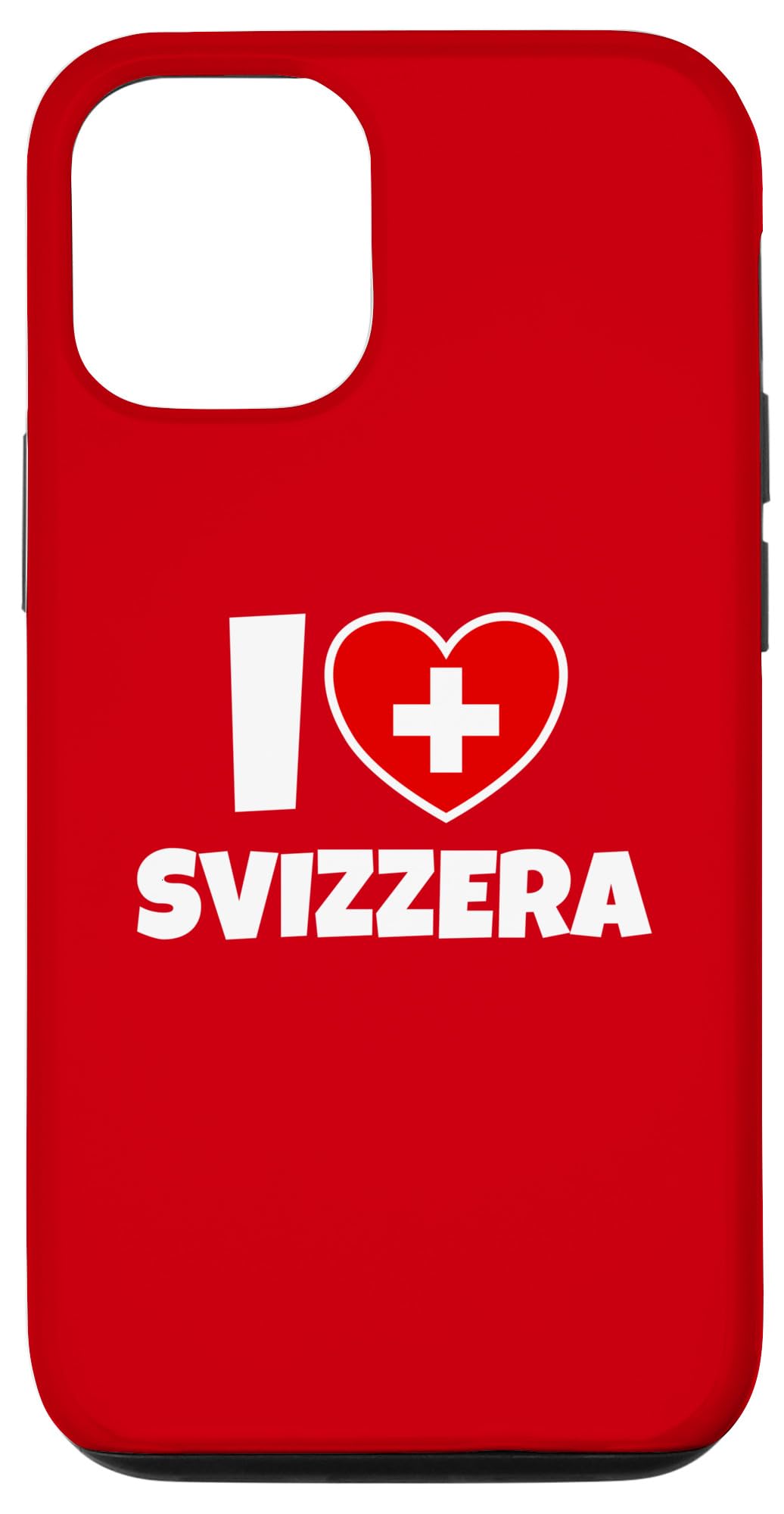 iPhone 14 Pro I Love Svizzera with Swiss Switzerland Flag and Heart Case