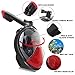HAITRAL Full Face Snorkel Mask 180° Wide View Easy Breathe Gopro Compatible with Anti-Fog and Anti-Leak Design (L/XL)