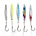 YONGZHI Fishing Lures Metal VIB Hard Spinner Blade Baits with Feathers Treble Hooks for Bass Walleyes Trout Fishing Spoons-23G