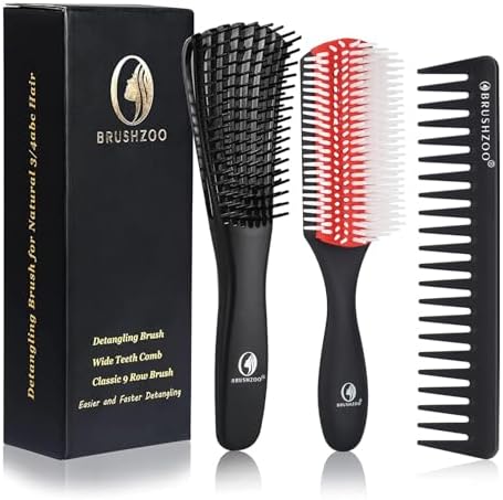 O BRUSHZOO Detangling Brush, hair Brush for Curly Hair, Hair