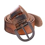 Buvelife Men's Leather Belt Vintage with Pin Buckle Casual