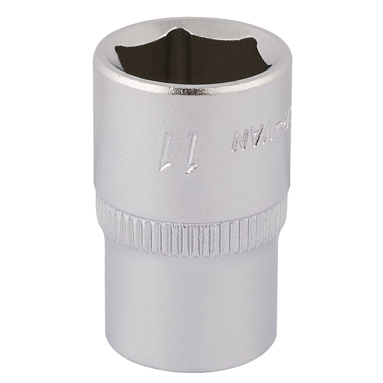 Draper 11100 Elora Hexagon Socket, 1/4" Square Drive, 11mm