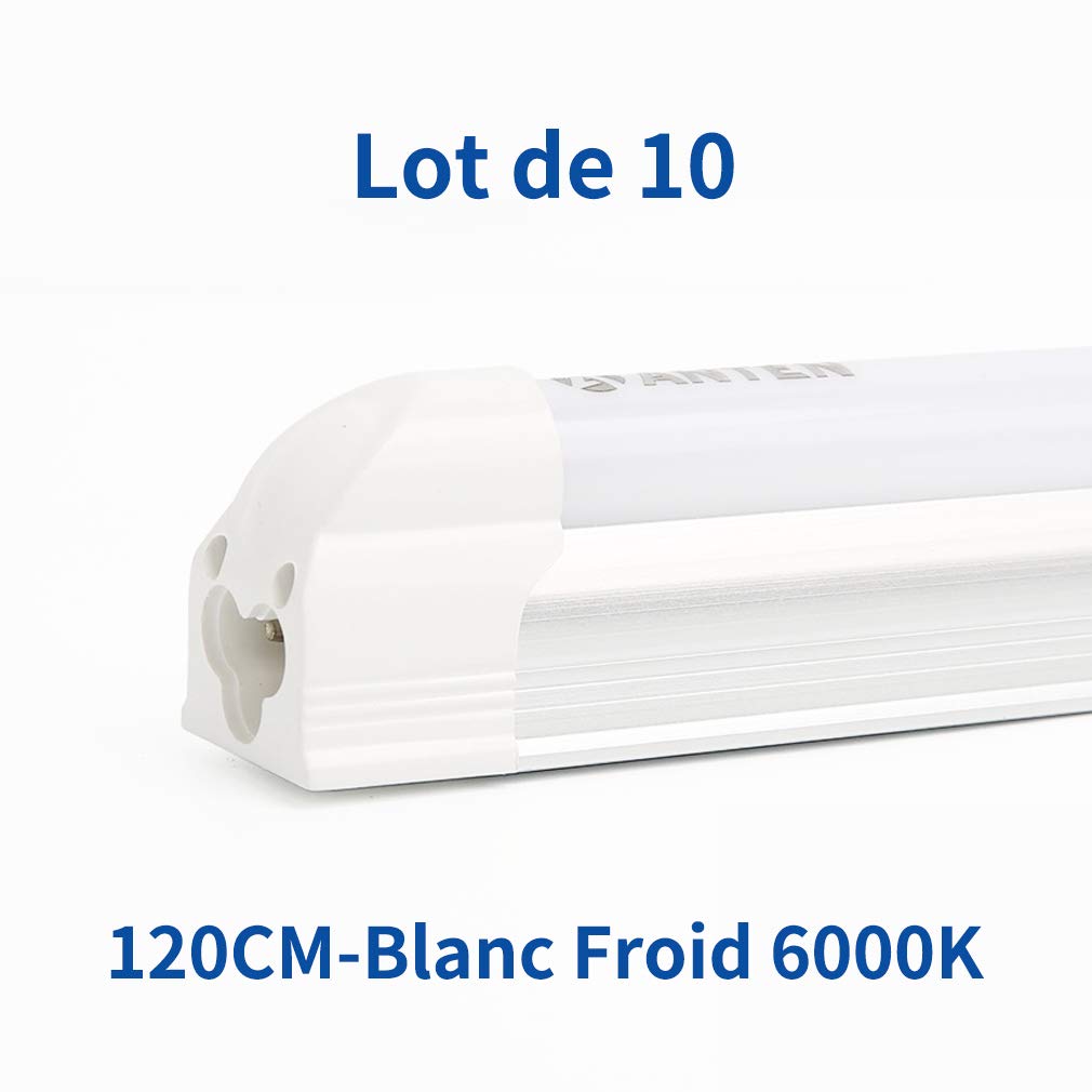 10×Anten T5 Tube Neon 90CM Néon Tube LED 12W Réglette LED Eclairage de