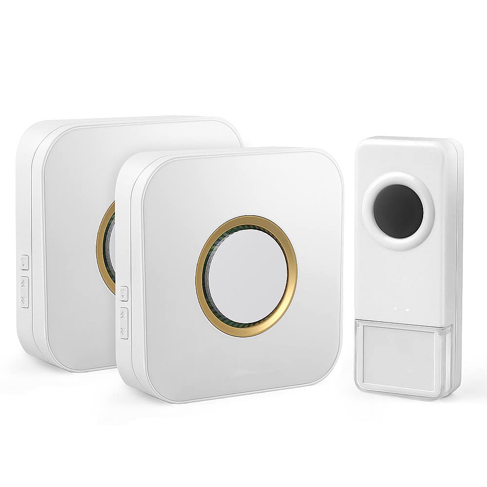 Ranzah Wireless Doorbell, 1000 FT Long Range, 58 Ring Tunes, Waterproof, Mute Mode, 5 Volume Level, Plug in Led Cordless Doorbell for Homes, Offices, Hotels