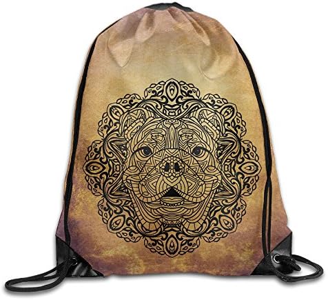 String Backpack New Style Sack Bag Ink Drawing Coloring Book For Adults The Head Of A Dog School