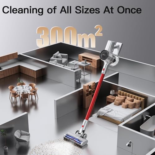 Airbot Cordless Vacuum Cleaner with HEPA Filter 20000Pa Suction 1L Dust Capacity Five-Layer Filtration Carpet and Hard Floor Anti-Allergen Portable Handheld Wireless Vacuum Cleaner 40min