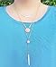 KISSPAT Triple Layered Necklace Bar Charm Chain With Real Nature Rose Quartz Gemstones