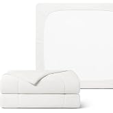 REST Buy 2 GET 30 Percent Off : Evercool Comforter Plus Fitted Sheet Bundle at 30% Discount, in Arctic White, TwinXL Size