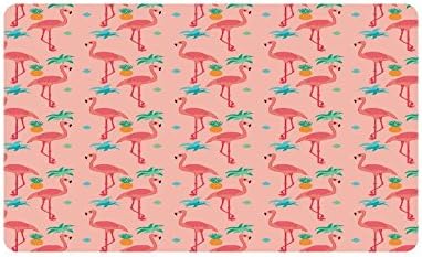 Flamingo Design Custom Doormat Entrance Mat Floor Mat Rug Indoor/Outdoor/Front Door/Bathroom Mats Rubber Non Slip Size 30 x 18 inches