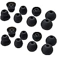 Luckvan Silicone Earbuds Tips for Beats Flex, Beats X Replacement Eartips 8 Pairs L/M/S Double Flange Rubber urBeats3 Beats Flex Ear Tips Black