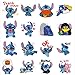 Cartoon Lilo & Stitch Stickers for Laptop Trendy Cartoon Waterproof Vinyl Water Bottle Notebook Snowboard Skateboard Luggage Bicycle Motorcycle Guitar Bike Decal Sticker 50pcs for Teens Kids (Stitch)