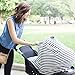 Carseat Cover | Carseat Canopy & Nursing Cover, 5 in 1 Baby Cover, Stretchy & Ultra Soft Nursing and Breastfeeding Cover for Boys & Girls, Stroller Cover for Babies by Matimati Baby (Classic Stripe)